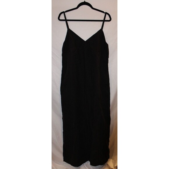 MATE THE LABEL BLACK WOMEN'S MAXI LINEN DRESS SZ M NWOT $148 - Picture 2 of 5